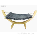 Легко собранный деревянный кошачий гамак диван